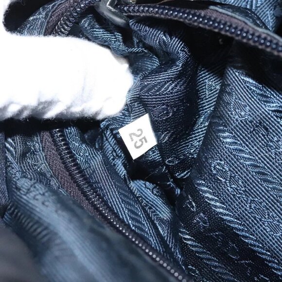 PRADA Hand Bag Nylon Black Gold Auth 127868 - Picture 11 of 16